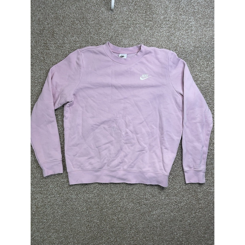 Nike Sweatshirt Women  Pink‎ Crew Neck Pullover Long Sleeve Size M